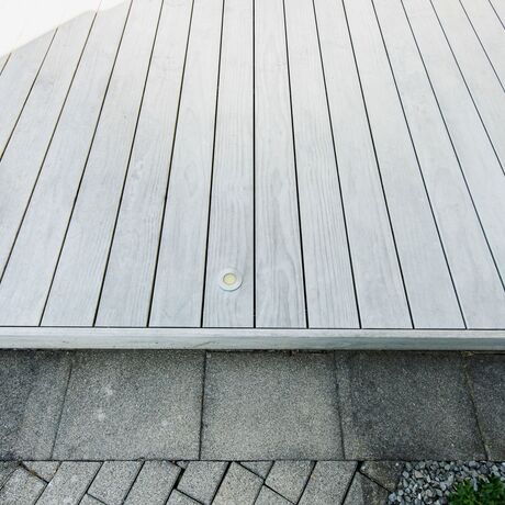 Gebr. Eisenring AG, 6-0058, Terrasse, Accoya, 25/146, gehobelt, Aqualin Pro altgrau