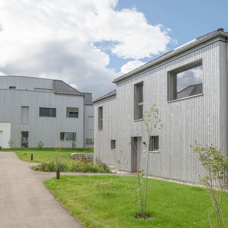 Gebr. Eisenring AG, 5-0373, Fassade, nord. Fichte, Sichtnut 21/85, sägeroh, vorvergraut Perlmutt 50